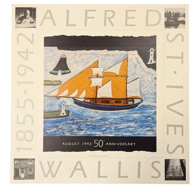 Lot 102 - ALFRED WALLIS - ST IVES 1992 ANNIVERSARY EXHIBITION POSTER
