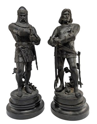 Lot 17 - AFTER PEIFFER - PAIR OF EARLY 20TH CENTURY SPELTER FIGURINES