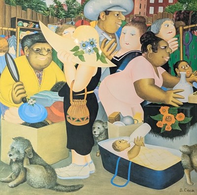 Lot 329 - BERYL COOK (1926-2008) - STREET MARKET - LIMITED EDITION LITHOGRAPH