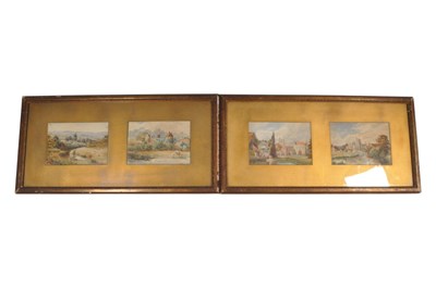 Lot 757a - TWO 20TH CENTURY VILLAGE COUNTRY WATERCOLOUR PAINTINGS