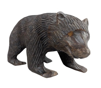 Lot 13 - 20TH CENTURY BLACK FOREST CARVED BEAR