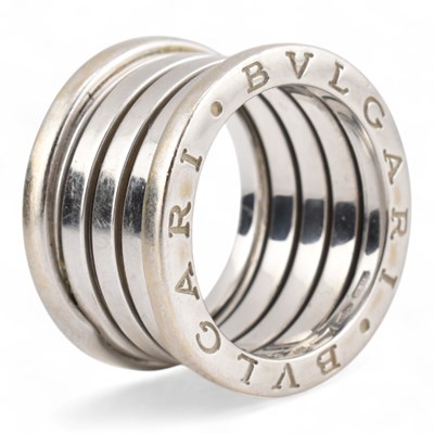 Lot 115 - BULGARI 18CT WHITE GOLD B.ZERO 1 FOUR BAND RING