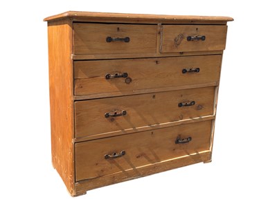 Lot 765a - VICTORIA 19TH CENTURY COUNTRY PINE CHEST OF DRAWERS