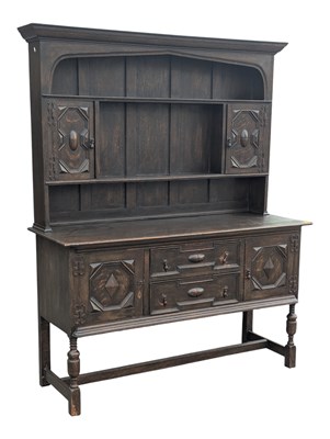 Lot 763a - EARLY 20TH CENTURY CIRCA 1920S OAK JACOBEAN REVIVAL DRESSER