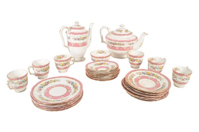 Lot 121 - CROWN STAFFORDSHIRE - EARLY 20TH CENTURY CHINA PART TEA SERVICE