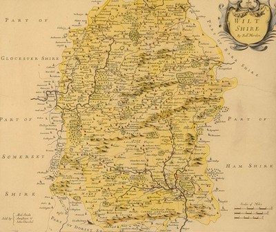 Lot 73 - ROBERT MORDEN - LATE 17TH CENTURY ENGRAVED MAP OF WILTSHIRE