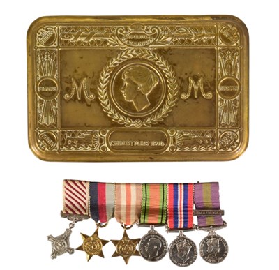 Lot 509 - PRINCESS MARY CHRISTMAS TIN & MINIATURE MEDAL SET