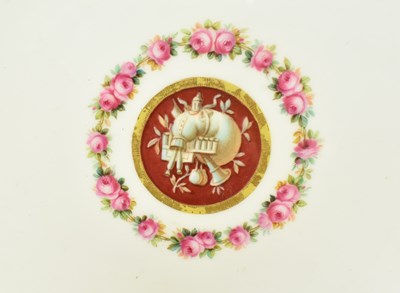 Lot 12 - 19TH CENTURY MINTON CAMEO CABINET PLATE
