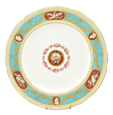 Lot 12 - 19TH CENTURY MINTON CAMEO CABINET PLATE