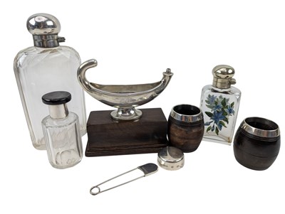Lot 67 - BARTON SILVER TROPHY - SILVER PIN - SILVER MATCH STRIKES - SAUCE BOTTLE CAP
