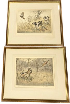 Lot 49 - HENRY WILKINSON (1921-2011) - TWO SIGNED HUNTING ETCHINGS
