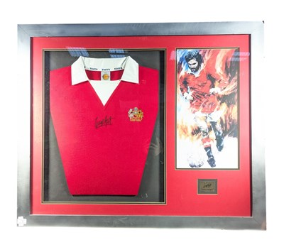 Lot 2 - FOOTBALL - GEORGE BEST (D.2005) - SIGNED REPLICA MAN UTD SHIRT