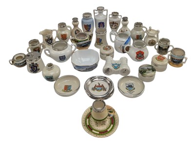 Lot 91 - COLLECTION OF 30 MAJ. SILVER RIMMED SOUVENIR AND CRESTED WARE