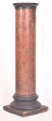 Lot 498 - 20TH CENTURY FAUX RED MARBLE & PLASTER COLUMN STAND