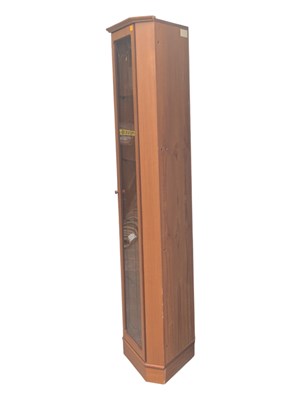 Lot 562 - G-PLAN FURNITURE- MODERN TEAK GLAZED CORNER DISPLAY CABINET
