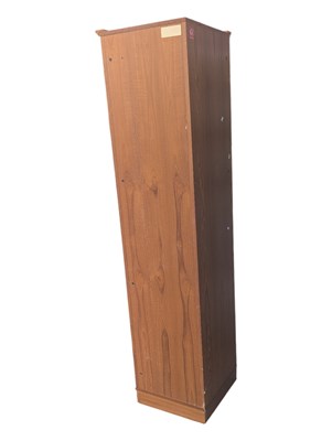 Lot 562 - G-PLAN FURNITURE- MODERN TEAK GLAZED CORNER DISPLAY CABINET