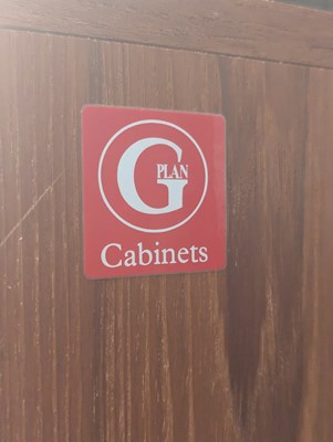 Lot 562 - G-PLAN FURNITURE- MODERN TEAK GLAZED CORNER DISPLAY CABINET
