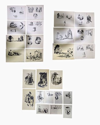 Lot 159 - GOUGH, PHILIP (ILLUS.). COLLECTION OF PEN AND INK PROOF PRINTS FROM THE BALLOON PEOPLE