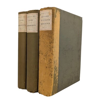 Lot 136 - LOCAL INTEREST. 1883 THE LIVES OF THE BERKELEYS THREE VOLUMES