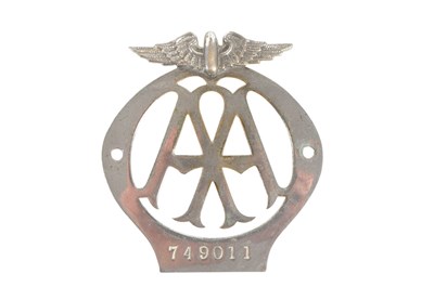 Lot 211 - EARLY 20TH CENTURY AA AUTOMOBILE ASSOCIATION CAR BADGE