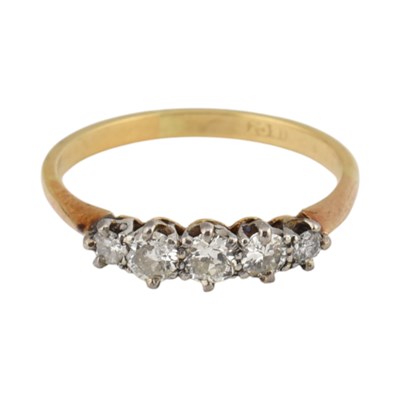 Lot 143 - HALLMARKED 18CT GOLD & DIAMOND