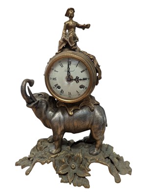 Lot 476 - BREVETTATO OF ITALY - 20TH CENTURY VINTAGE IMPERIAL BRASS MANTEL CLOCK