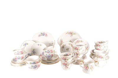 Lot 11 - LATE 20TH CENTURY BONE CHINA FLORAL TEA SERVICE COLLECTION