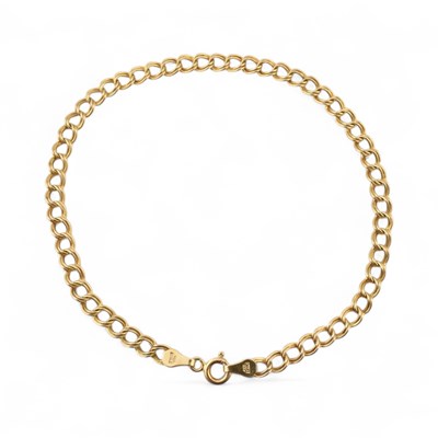 Lot 402 - 14CT GOLD ITALIAN DOUBLE LINK BRACELET