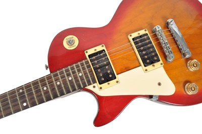 Lot 400 - EPIPHONE LEFT HANDED ELECTRIC GUITAR IN SUNBURST RED