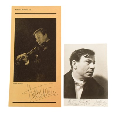 Lot 174 - MUSIC - NATHAN MILSTEIN (VIOLINIST) - AUTOGRAPHS