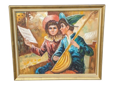 Lot 799a - KARMAN - VINTAGE 20TH CENTURY ITALIAN PORTRAIT OIL PAINTING