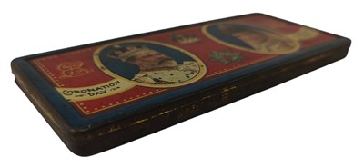 Lot 165 - ROWNTREES CHOCOLATE - EDWARDIAN COMMEMORATIVE TIN WITH CHOCOLATE CONTENTS