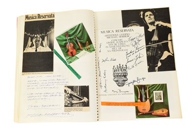 Lot 163 - MUSICIANS - LARGE ALBUM OF MID-CENTURY MUSICIAN AUTOGRAPHS