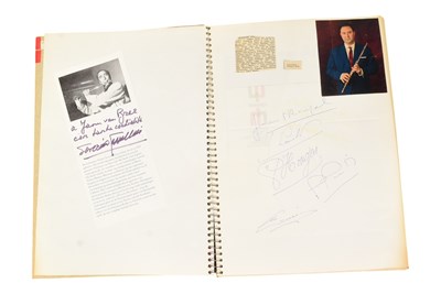 Lot 163 - MUSICIANS - LARGE ALBUM OF MID-CENTURY MUSICIAN AUTOGRAPHS