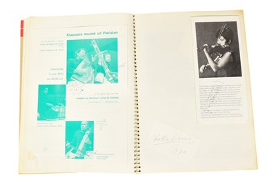 Lot 163 - MUSICIANS - LARGE ALBUM OF MID-CENTURY MUSICIAN AUTOGRAPHS