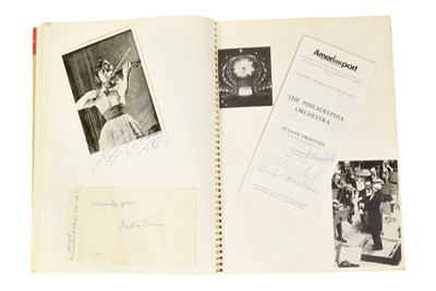 Lot 163 - MUSICIANS - LARGE ALBUM OF MID-CENTURY MUSICIAN AUTOGRAPHS