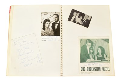 Lot 163 - MUSICIANS - LARGE ALBUM OF MID-CENTURY MUSICIAN AUTOGRAPHS