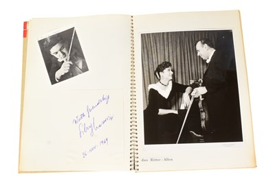 Lot 163 - MUSICIANS - LARGE ALBUM OF MID-CENTURY MUSICIAN AUTOGRAPHS