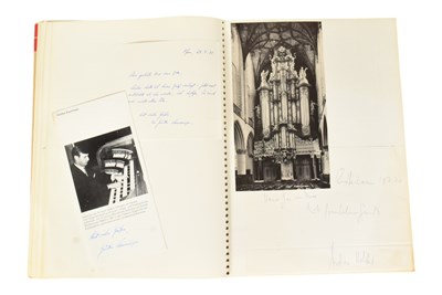 Lot 163 - MUSICIANS - LARGE ALBUM OF MID-CENTURY MUSICIAN AUTOGRAPHS