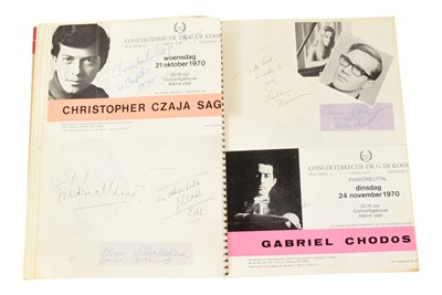 Lot 163 - MUSICIANS - LARGE ALBUM OF MID-CENTURY MUSICIAN AUTOGRAPHS