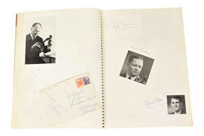 Lot 163 - MUSICIANS - LARGE ALBUM OF MID-CENTURY MUSICIAN AUTOGRAPHS