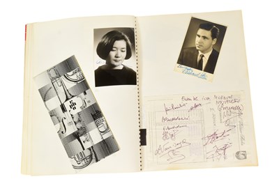 Lot 163 - MUSICIANS - LARGE ALBUM OF MID-CENTURY MUSICIAN AUTOGRAPHS