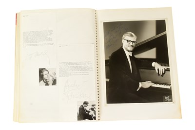 Lot 163 - MUSICIANS - LARGE ALBUM OF MID-CENTURY MUSICIAN AUTOGRAPHS