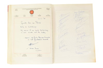 Lot 163 - MUSICIANS - LARGE ALBUM OF MID-CENTURY MUSICIAN AUTOGRAPHS