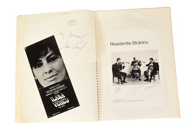 Lot 163 - MUSICIANS - LARGE ALBUM OF MID-CENTURY MUSICIAN AUTOGRAPHS