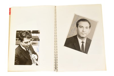 Lot 163 - MUSICIANS - LARGE ALBUM OF MID-CENTURY MUSICIAN AUTOGRAPHS