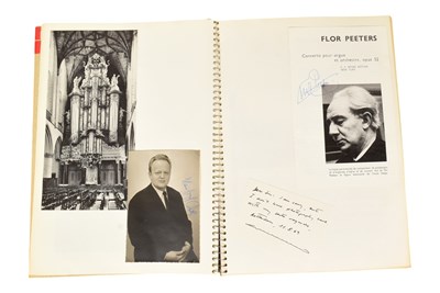 Lot 163 - MUSICIANS - LARGE ALBUM OF MID-CENTURY MUSICIAN AUTOGRAPHS