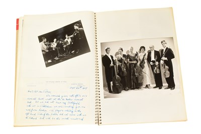 Lot 163 - MUSICIANS - LARGE ALBUM OF MID-CENTURY MUSICIAN AUTOGRAPHS
