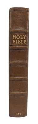 Lot 2 - ENGLISH BIBLES. 1599 THE BIBLE CHRISTOPHER BARKER ED GENEVA BIBLE RECENT SMART CALF BINDING