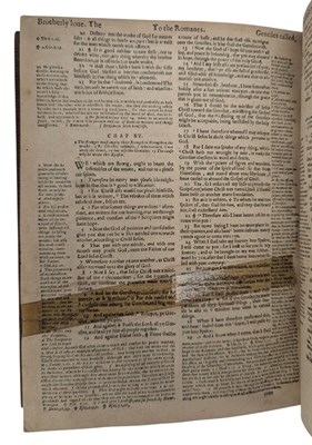 Lot 2 - ENGLISH BIBLES. 1599 THE BIBLE CHRISTOPHER BARKER ED GENEVA BIBLE RECENT SMART CALF BINDING
